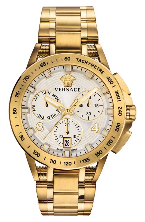 versace watch with brcelet|versace chrono watches.